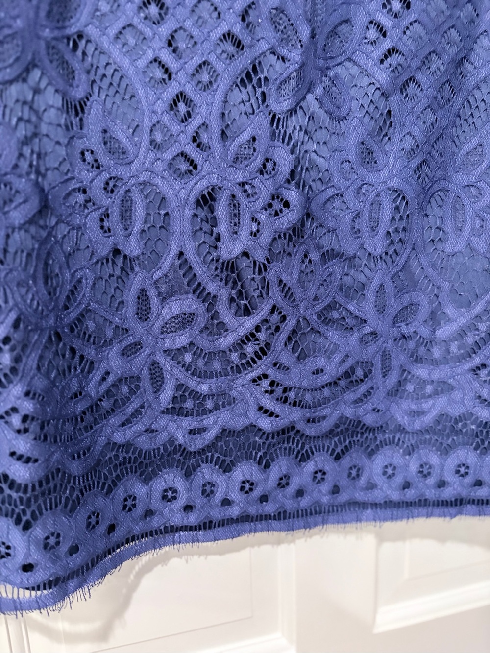 Isaac Mizrahi Live Blue Lace Shift Dress Medium - Picture 9 of 9